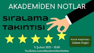 Akademiden Notlar 35: Sıralama Takıntısı