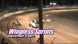 Wingless Sprints - Macs Speedway - November 5 2011