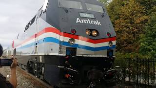 Amtrak Autumn Express leaving Rhinecliff