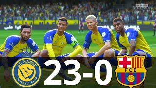 MESSI, RONALDO, MBAPPE, NEYMAR, ALL STARS | AL NASSR 23-0 BARCELONA