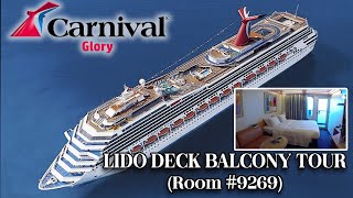 Carnival Glory: Lido Deck Balcony Room Tour # 9269