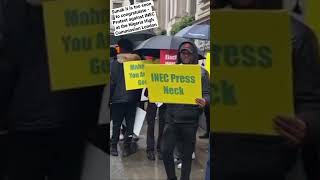 Sunak it is too soon to congratulate - Protest against INEC at the Nigeria High Commission London