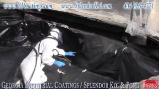 Koi Pond Renovation  Georgia Industrial Coatings - Splendor Koi %26 Pond