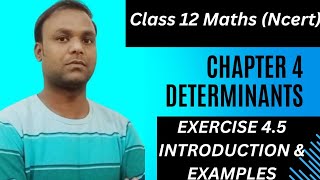 Class 12 Maths (Ncert) chapter 4 Determinants  Exercise 4.5 Introduction & Examples