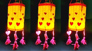 How To Make Paper Lantern For Diwali | Making Akashkandil For Diwali | Diwali Lantern Making At Home