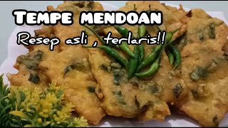 Resep Asli Tempe Mendoan, enak,wangi,gurih,terlaris!!#tempemendoan#gorengan"menubukapuasa