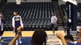 First Look: Evan Turner finishing a play at practice with Pacers