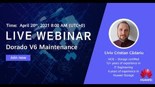 Live Webinar: Huawei OceanStor Dorado V6 Maintenance