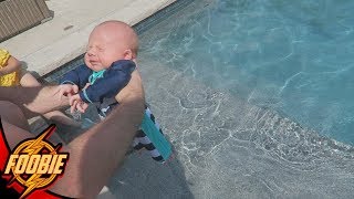 OUR SON ROOK'S FIRST TIME IN A POOL!