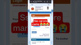SSC CGL pre 2023 marks 😭😭😭💔🥺#shortvideo #shorts #ssc #cgl #viral #motivation #shortsfeed #newreels