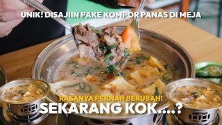 SOTO BETAWI DISAJIIN PAKE KOMPOR PANAS DI MEJA !