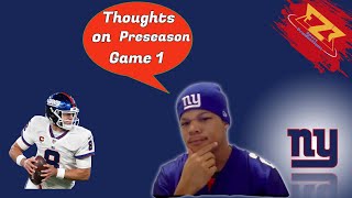 FOOTBALL IS BACK!! | NY Giants Preseason Game 1 | NY Giants vs New England Patriots