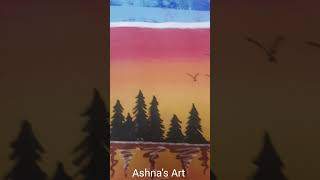 Recreating A Brush Pen PaintingFrom @FarjanaDrawingAcademy. Video #278 #brushpen #sunset