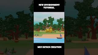 3d environment modeling I game asset -mds design #shorts 🏕