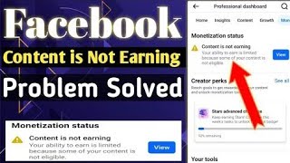 Contents Not Earning on Facebook Page , Why? #earning #facebookpage #insight #overview #