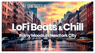 Rainy Moods in New York City 1 Hour of  LoFi - Chillout  Relaxation Music with Stunning NYC Visuals