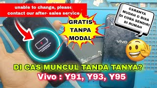 Cara Atasi Muncul Tanda Tanya Saat Cas Pada Vivo Y91, 93, 95  (Tutorial Gratis)