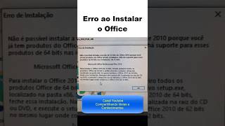 Erro ao Instalar o Office #office #aplicativos #instalações