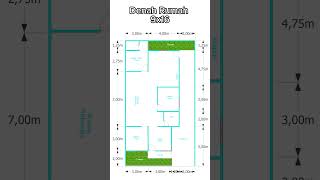 Denah Rumah Ukuran 9x16 Meter #denahrumah #desianrumah #rumah