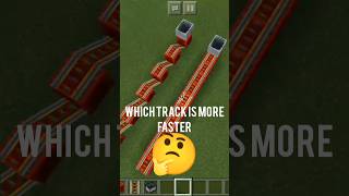 WHICH TRACK IS MORE FASTER IN MINECRAFT| GUESS WHICH IS THE FASTER | MINECRAFT TRACK CHALLENGE