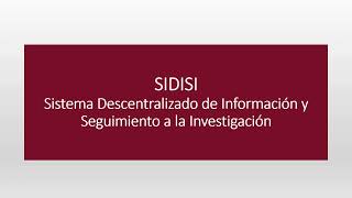 Registro de un proyecto ganador de fondos en el SIDISI - UPCH