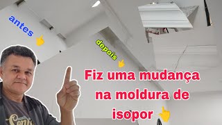 Fiz uma mudança na moldura de isopor 👆👍