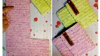 محفظة كروت كروشيه سهله جدا( carteira crochet very easy)