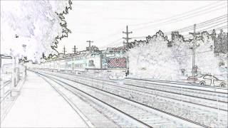 Full HD: White Shadows of Glen Ellyn Il. and a Metra Commuter.