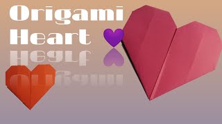 Origami paper heart , origami heart