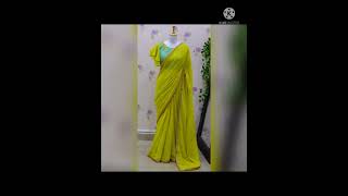 Pure cinnon, georgette sarees