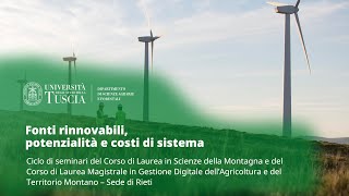 🖥️ WEBINAR | FONTI RINNOVABILI, POTENZIALITA' E COSTI DI SISTEMA