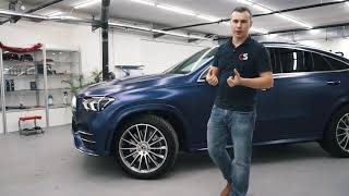 Обзор работ по оклейке Mercedes gle матовым полиуретаном