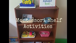 Shelf activities for toddlers and preschoolers