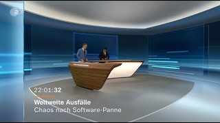 ZDF heute journal vom 19.7.2024: Weltweite Ausfälle - Chaos nach Software-Panne