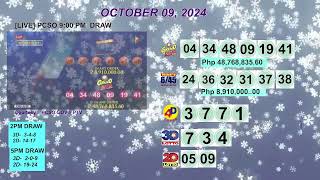 [LIVE] PCSO 9:00 PM DRAW - OCTOBER 09, 2024 LOTTO RESULTS