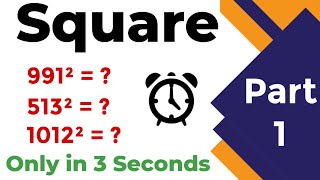 Square Trick Of any Number | Speed Maths |  Find Answer only in 3 Seconds  | 3 Digit Square Trick |