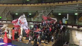 La nord all'allenamento prima del derby