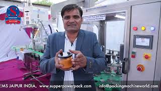 Automatic glass bottle powder filling lug capping machine india