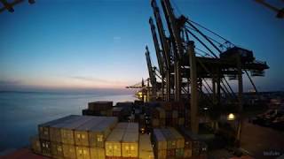 Time-lapse - arrival at Bremerhaven (Germany) [4K]