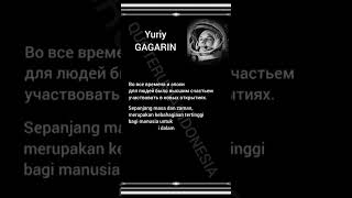 Yuriy Gagarin #7 | Inspiring Thoughts | Indonesian-Russian-English #quoterusiaindonesia #quotes