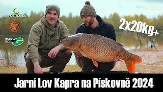 Jarní Lov Kapra na Pískovně 2024 | 2x 20kg+ | Lukáš Grof a David Jezbera | Hobby-G TV