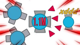 Diep.io - My 2nd 1million score! 1.1m on overlord