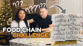 FILIPINA&AMERICAN Couple FOOD CHAIN CHALLENGE #afam #couplecomedy #filipinamarriedtoforeigner