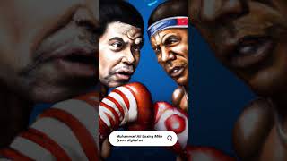 Asking AI to make digital art of Muhammad Ali boxing Mike Tyson. #ai #art #short