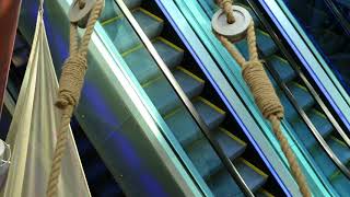 The escalator mechanism movement step climbing