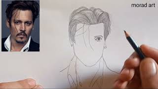 Johnny Depp drawing/ How to draw Johnny Depp in pencil