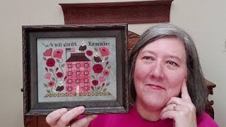 Flosstube #100 -  Warning- red wine and cross stitch do not match!