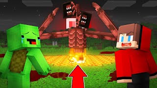 JJ and Mikey TRAPPED Scary SIREN HEAD in Minecraft - Maizen