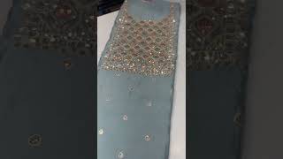 Pastel colors in this design which is exclusively embellished and heavy dupatta