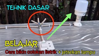 Tutorial cara pasang stop kontak + saklar #Colokanlistrik #pasanglampu #listrik